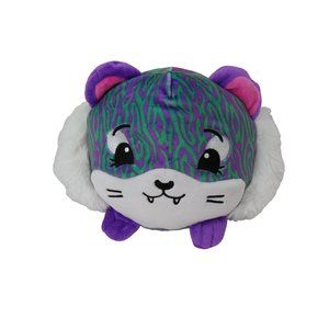 Pikmi Pops Tiger Surprise Stuffed Animal Purple Jungle Teal Soft Plush 7"